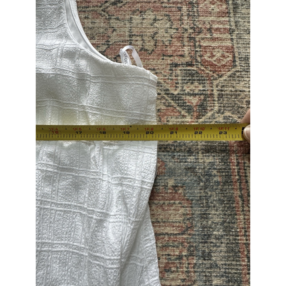 Calvin Klein White Sleeveless Sundress Size 16 Lined - Picture 4 of 6